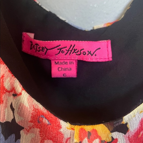 Betsey Johnson size 6 floral lace hem sleeveless fairy grunge punk girly - Picture 5 of 9